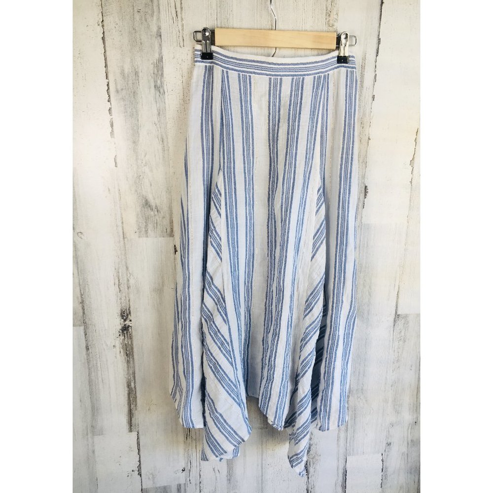 NWOT $148 Seafolly Midi Skirt Coverup Lurex Dyed Yarn Handkerchief Hem S  Semi s